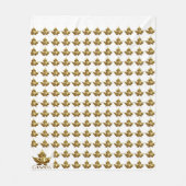 Canada Blanket Gold Canada Maple Leaf Blanket Fleece Deken (Voorkant)
