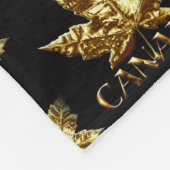 Canada Blanket Gold Canada Maple Leaf Blanket Fleece Deken (Hoek)