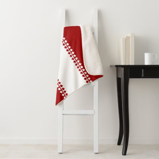 Canada Blankets Blanket Canada Maple Leaf Sherpa Deken (In situ)
