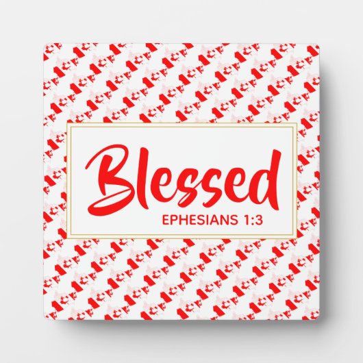 CANADA Blessed Christelijk Scriptfesians Fotoplaat (Voorkant)