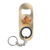 Canada Bottle Open Canada Maple Leaf Souvenirs Mini Flessenopener (Voorkant)