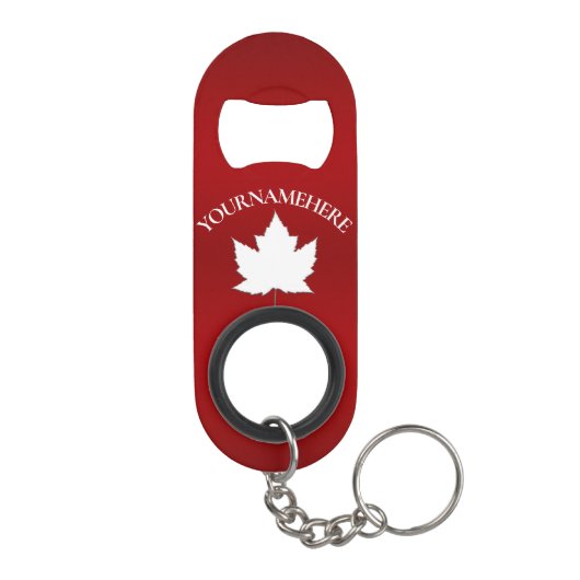 Canada Bottle Open Canada Maple Leaf Souvenirs Mini Flessenopener (Achterkant)