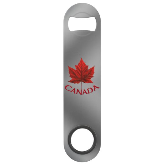 Canada Bottle Open Canada Maple Leaf Souvenirs Speed Flessenopener (Voorkant)