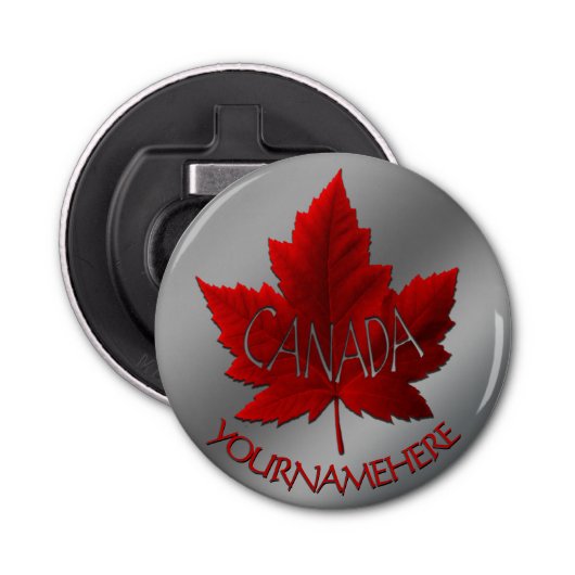 Canada Bottle Open Custom Canada Souvenirs Button Flesopener (Voorkant)