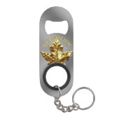 Canada Bottle Open Custom Gold Canada Souvenirs Mini Flessenopener (Achterkant)