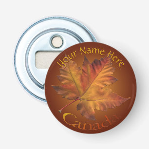 Canada Bottle Open Custom Maple Leaf Souvenirs Button Flesopener