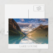 Canada - briefkaart van het Louise-meer met tekst (Voorkant / Achterkant)