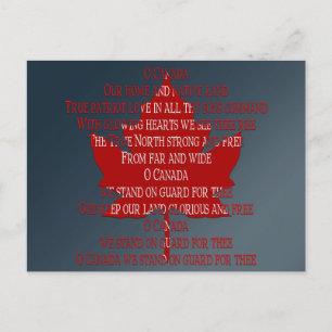 Canada Briefkaarten Canada Anthem Souvenir Briefka