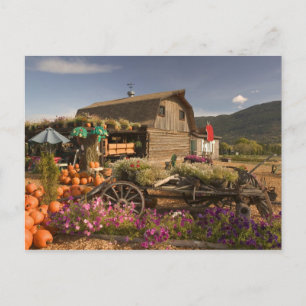 CANADA, Brits-Columbia, Enderby. Houten schuur Briefkaart