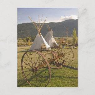 CANADA, Brits-Columbia, Enderby. Tepees & Briefkaart