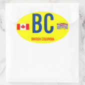 Canada, Brits-Columbia* Ovaal sticker in eurostijl (Tas)
