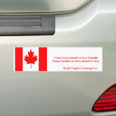 Canada Bumpersticker (Op auto)