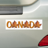 Canada Bumpersticker Autumn Gold Maple Leaf (Op auto)