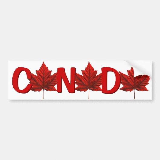Canada Bumpersticker Autumn Gold Maple Leaf (Voorkant)