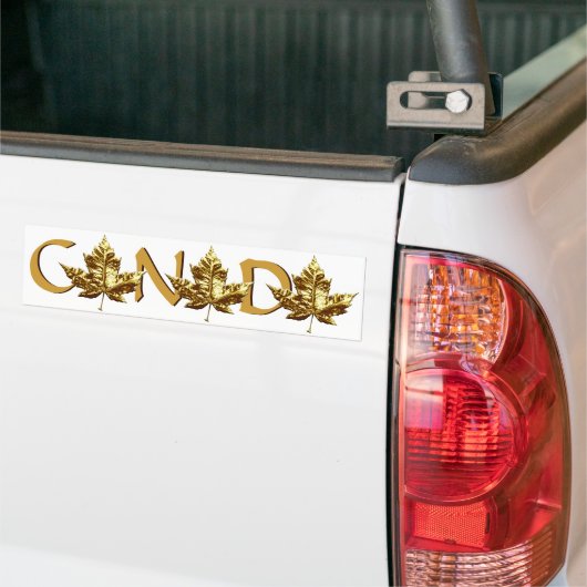 Canada Bumpersticker Gold Maple Leaf Sticker (Op Truck)