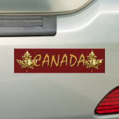 Canada Bumpersticker Gold Medal Mapleleaf Sticker (Op auto)