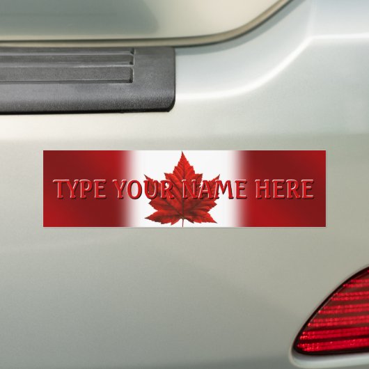 Canada Bumperstickers Gepersonaliseerd CN Flag Sti (Op auto)