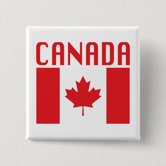 Canada-Button Vierkante Button 5,1 Cm (Voorkant)