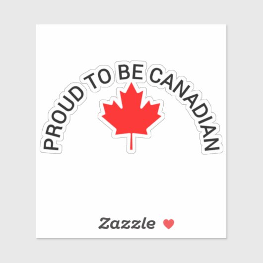 CANADA, CANADA, CAN, TROTS OM CANADEES TE ZIJN, ,b Sticker (Vel)