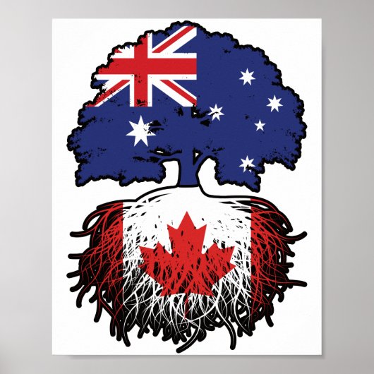 Canada Canadese Australian Australia Tree Roots Poster (Voorkant)