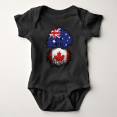 Canada Canadese Australian Australia Tree Roots Romper (Voorkant)