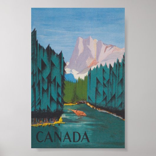 Canada, Canadese Rockies, Vintage Travel Poster (Voorkant)