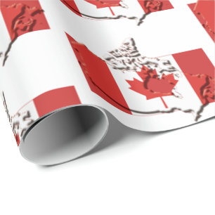 CANADA   Canadese vlag Cadeaupapier