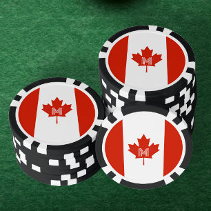 Canada Canadese vlag Maple Leaf Monogram Poker Chips