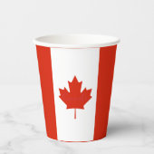 Canada Canadese Vlag Maple Leaf Rood & Wit Papieren Bekers (Voorkant)