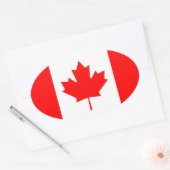 Canada - Canadese vlag Ovale Sticker (Envelop)