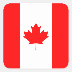 Canada/Canadese vlag Vierkante Sticker