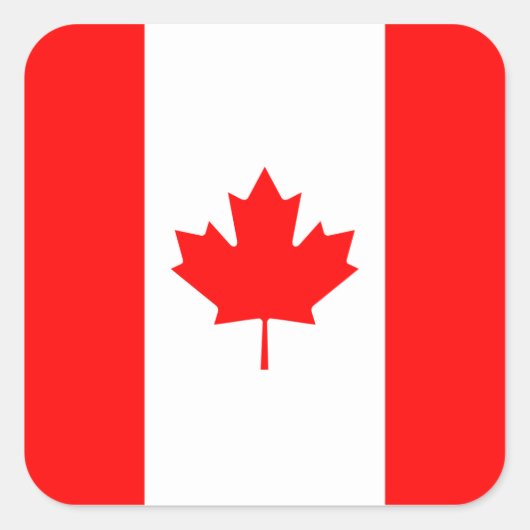 Canada/Canadese vlag Vierkante Sticker (Voorkant)