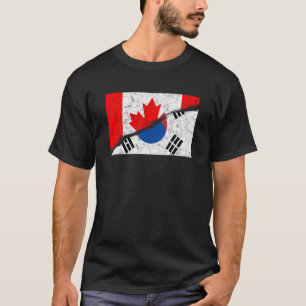 Canada Canadezen Zuid-Korea Koreaans Gemengd DNA V T-shirt
