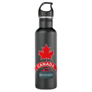 Canada Canadian Team Curling Red White Winter Spor Waterfles