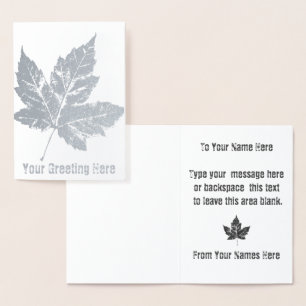 Canada Cards Canada Wenskaart Custom Silver Folie Kaarten