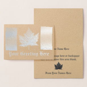 Canada Cards Canada Wenskaart Custom Silver Folie Kaarten