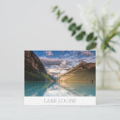 Canada - Carte postale de Lake Louise avec texte (Debout devant)