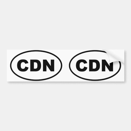 Canada - CDN - Eurostijl Bumpersticker (Voorkant)