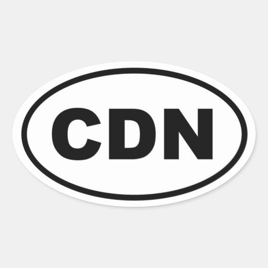 Canada CDN Ovale Sticker (Voorkant)