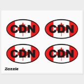 Canada CDN Ovale Sticker (Vel)
