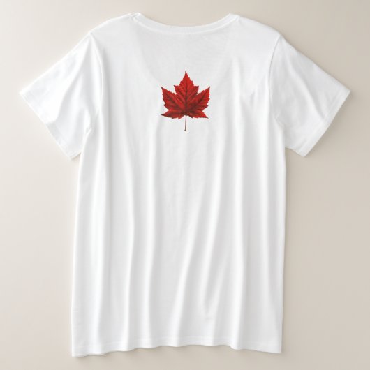 Canada Chemise Plus Taille Maple Leaf Baseball Jer (Design dos)