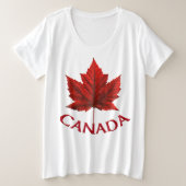 Canada Chemise Plus Taille Maple Leaf Baseball Jer (Design devant)