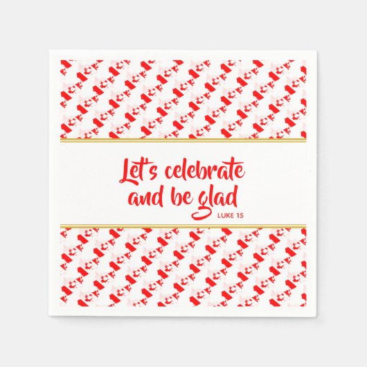 CANADA Christelijk papier voor aangepaste feestdag Servet (Voorkant)