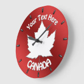 Canada Clock Canada Souvenir Wall Clock Customize Grote Klok (Hoek)