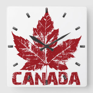 Canada Clock Cool Canada Souvenir Wall Clocks Gift Vierkante Klok