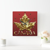 Canada Clock Gold Medal Canada Souvenir Clock Vierkante Klok (Huis)