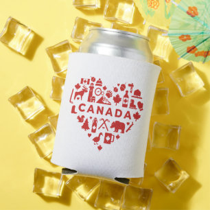 Canada Collage Heart Blikjeskoeler