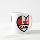Canada Country Code Flag Heart, CAN Koffiemok (Voorkant rechts)
