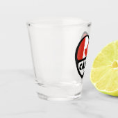Canada Country Code Flag Heart, CAN Shot Glas (Links)