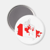 canada country flag map form silhouette symbol magneet (Voorkant / Achterkant)